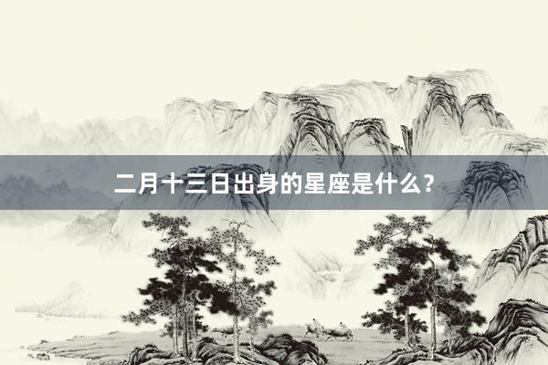 二月十三日出身的星座是什么？